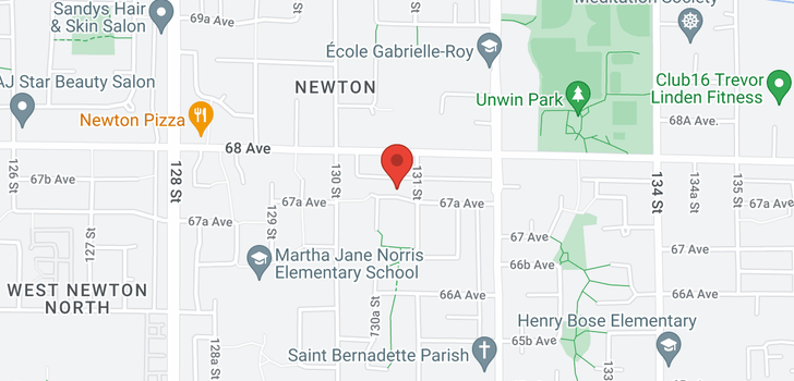 map of 13053 67A AVENUE